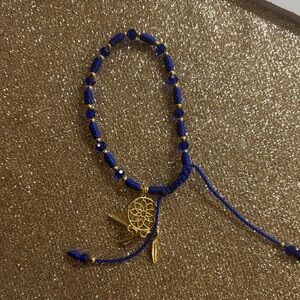 Elegant Blue and Gold Bracelet